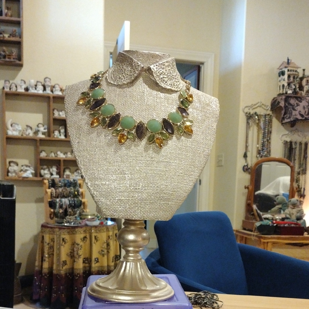 Anne Klein Green and Gold Necklace